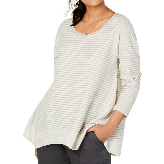 Style & Co. Womens Bridge Hem Pullover Blouse, Grey, Small