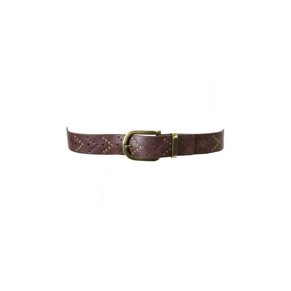 Style & Co Womens Brown Gold Chevron Stud Pant Belt S