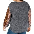 thumbnail image 1 of Style & Co. Womens Bubble Pullover Sweater, Grey, Plus Size, 3X, 1 of 2