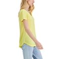 thumbnail image 1 of Style & Co Womens Burnout V Neck T-Shirt Sunbeam Yellow XL, 1 of 1