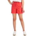 thumbnail image 1 of Style & Co Womens Canvas Bermuda Shorts Cherry Bliss 18, 1 of 1