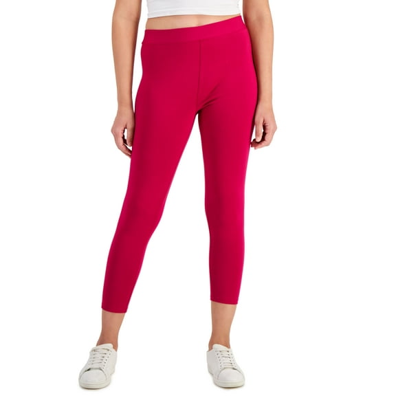 Style & Co Womens Capri Leggings Sangria Wine L
