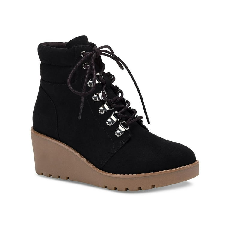 Style Co. Womens Carmenn Faux Suede Lace Up Wedge Boots Walmart