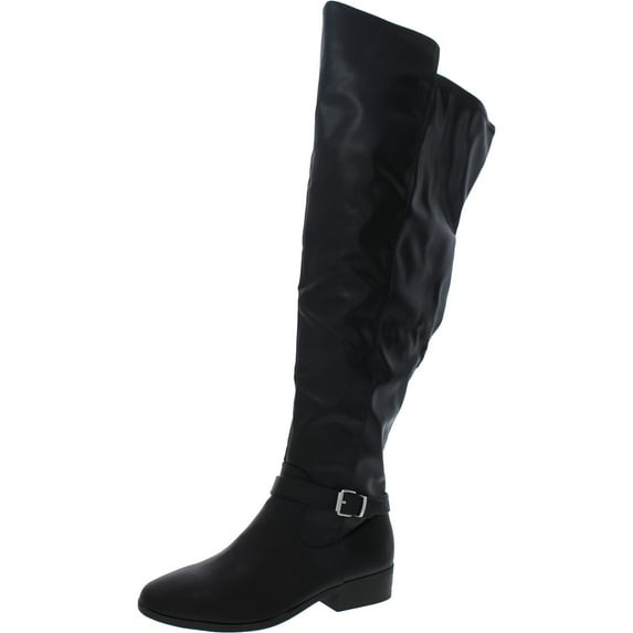 Style & Co. Womens Charlaa Faux Leather Tall Over-The-Knee Boots