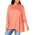 thumbnail image 1 of Style & Co. Womens Collar 1/4 Placket Tunic Top, 1 of 2