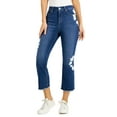thumbnail image 1 of Style & Co Womens Cropped Acid Print Jeans Placed Splatter 14, 1 of 1