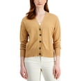 thumbnail image 1 of Style & Co Womens Cropped Button Cardigan Icy Coffee L, 1 of 1