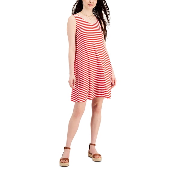 Style & Co Womens Crossback Flip Flop Dress Loving Red L