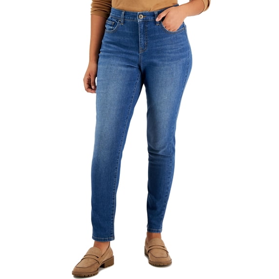 Style & Co Womens Curvy Fit Skinny Jeans Regular Short Long Lengths Deception 4L