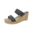 thumbnail image 1 of Style & Co. Womens Daliaa Faux Leather Woven Wedge Sandals, 1 of 3