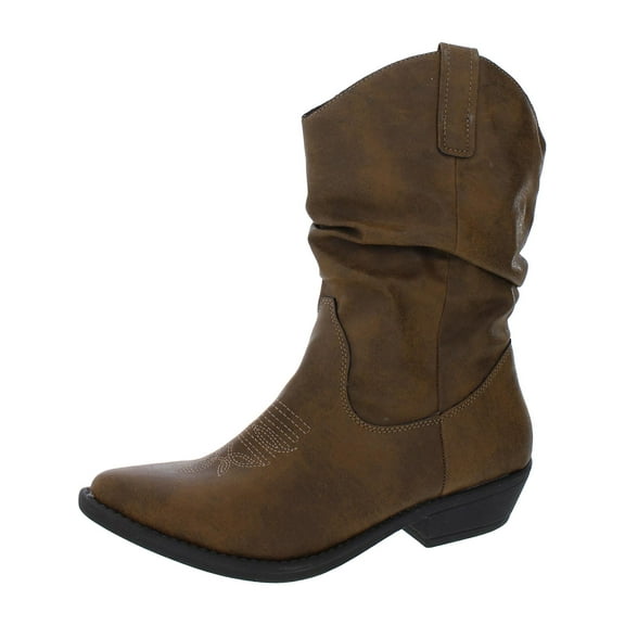 Style & Co. Womens Dannaa Faux Leather Embroidered Cowboy, Western Boots