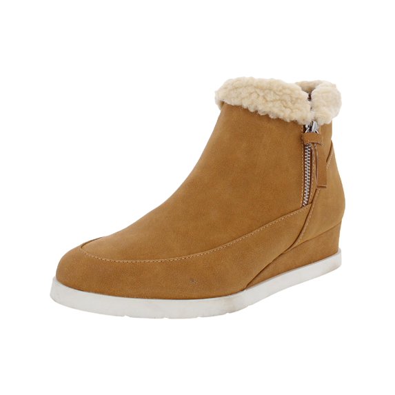 Style & Co. Womens Danniee Faux Leather Ankle Boots Wedge Boots