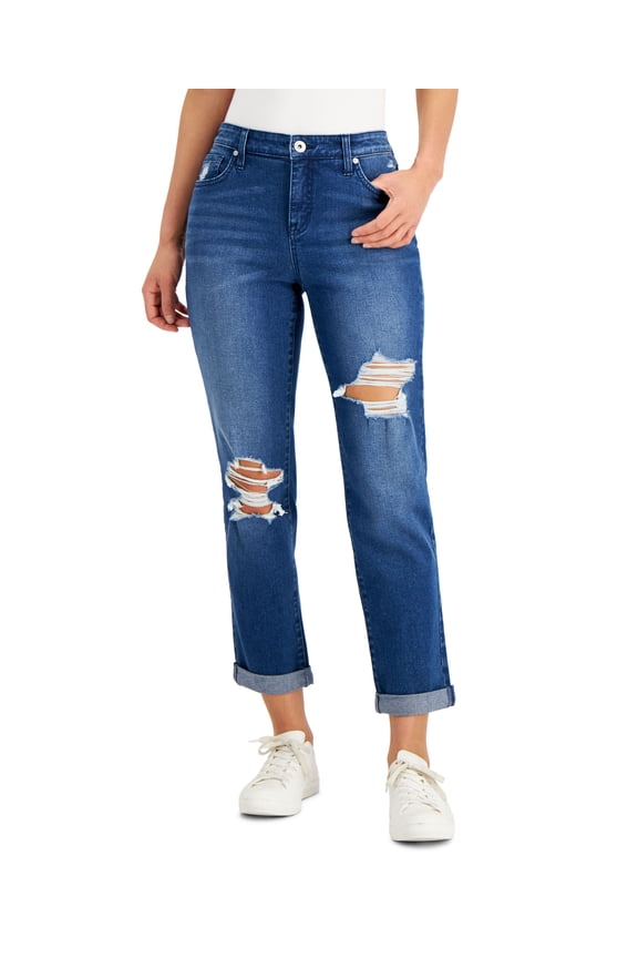 Style & Co Womens Distressed Boyfriend Jeans Ranger 4