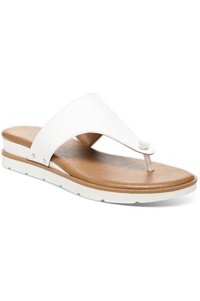 Womens Emmaa Faux Leather Thong Flat Sandals