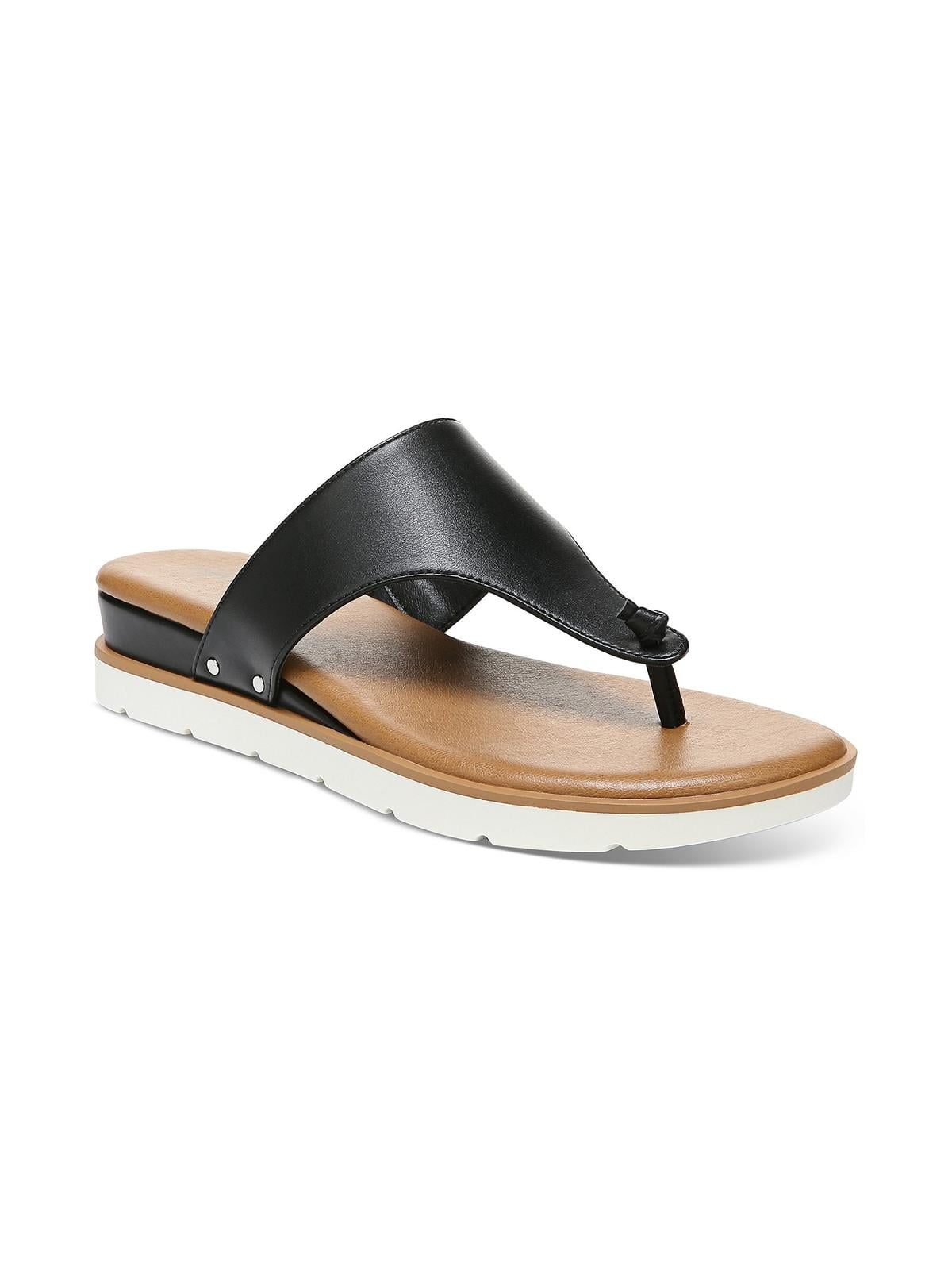 faux leather thong sandals