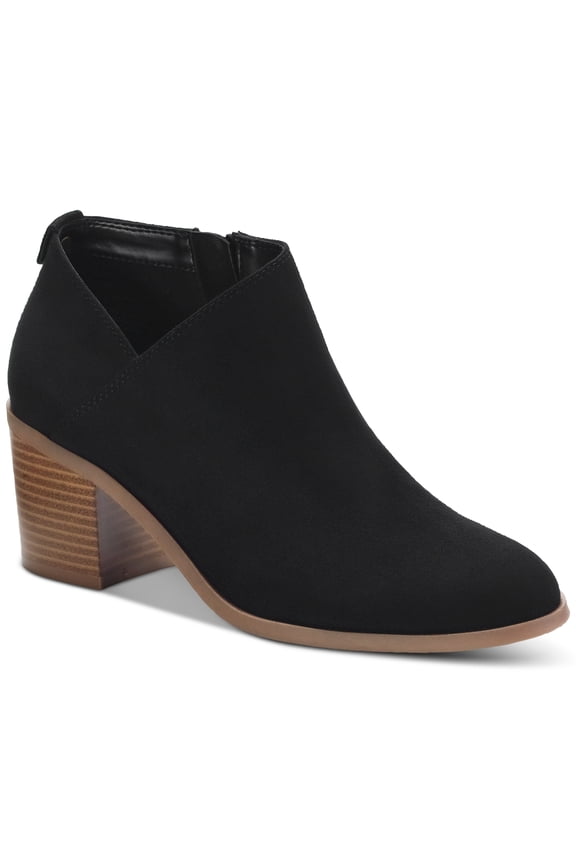 Style & Co Womens' Felaa Asymmetrical Booties, Black, 6.5