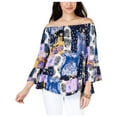 thumbnail image 1 of Style & Co. Womens Flounce Printed Blouse, 1 of 2