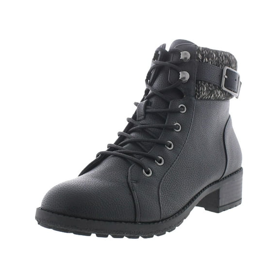 Style & Co. Womens Gaiel Zipper Ankle Combat & Lace-up Boots