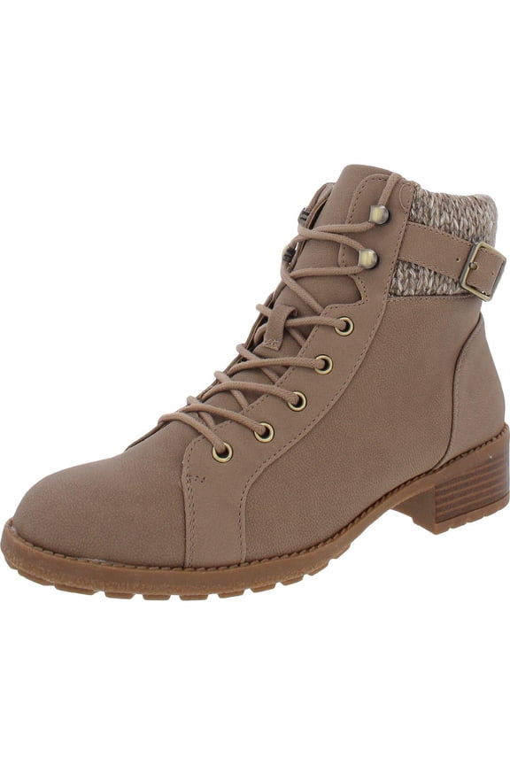 Womens Gaiel Zipper Ankle Combat & Lace-up Boots
