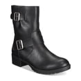 thumbnail image 1 of Style & Co. Womens Gianara Faux Leather Mid-Calf Boots Black 5 Medium (B,M), 1 of 4