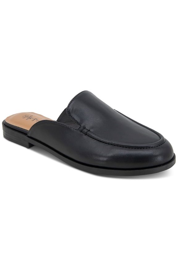 Style Co Womens Giigii Mules Black Smooth 8M