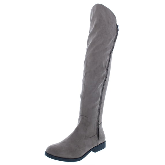 Style & Co. Womens Hadleyy Faux Suede Over-The-Knee Boots Taupe 5 Medium (B,M)