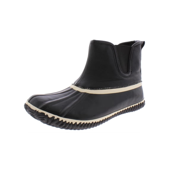 Style & Co. Womens Heidie Faux Leather Contrast Trim Booties