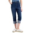 Style & Co Womens High Cuffed Capri Jeans Evans Wash 16