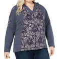 thumbnail image 1 of Style & Co. Womens High-Low Hoodie Sweatshirt, Blue, Plus Size, 0X, 1 of 2
