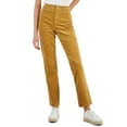 thumbnail image 1 of Style & Co Womens High Rise Straight Leg Corduroy Pants Warm Toffee 10, 1 of 1