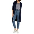 thumbnail image 1 of Style & Co Womens Hooded Cardigan Industrial Blue L, 1 of 1