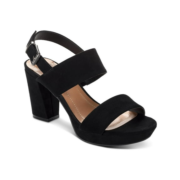 Style & Co. Womens Jazminn Faux Suede Ankle Strap Slingback Sandals