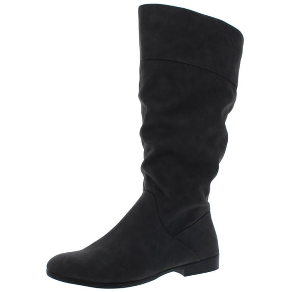 Style & Co. Womens Kelimae Faux Leather Wide Calf Knee-High Boots