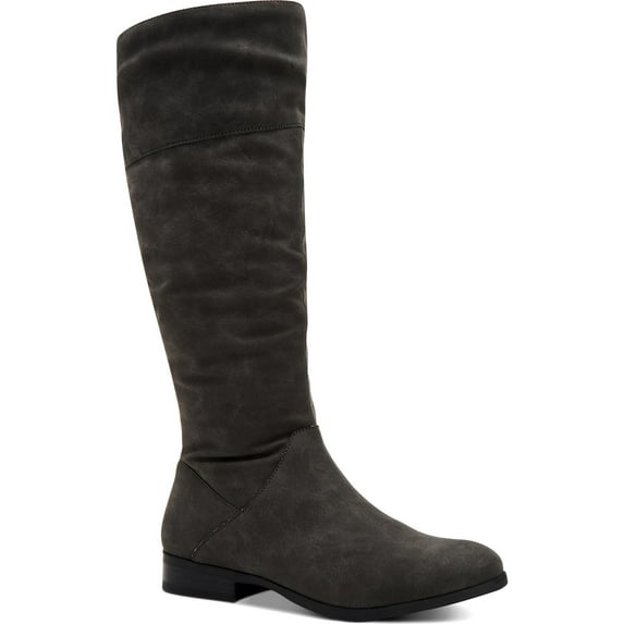 Style & Co. Womens Kelimae Faux Suede Tall Riding Boots