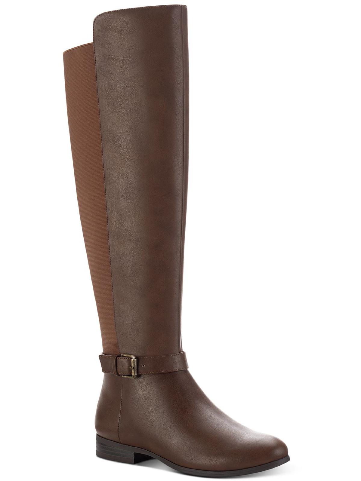 Style & Co. Womens Kimmball Faux Leather Stretch Over-The-Knee Boots ...