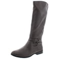 thumbnail image 1 of Style & Co. Womens Kindell Faux Leather Round Toe Riding Boots, 1 of 2
