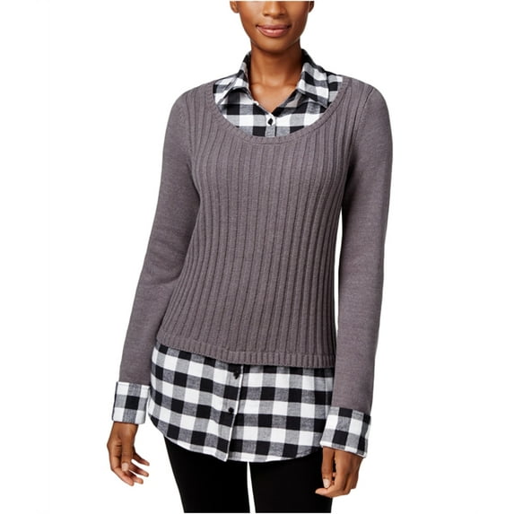 Style&Co. Womens Layered-Look Pullover Sweater