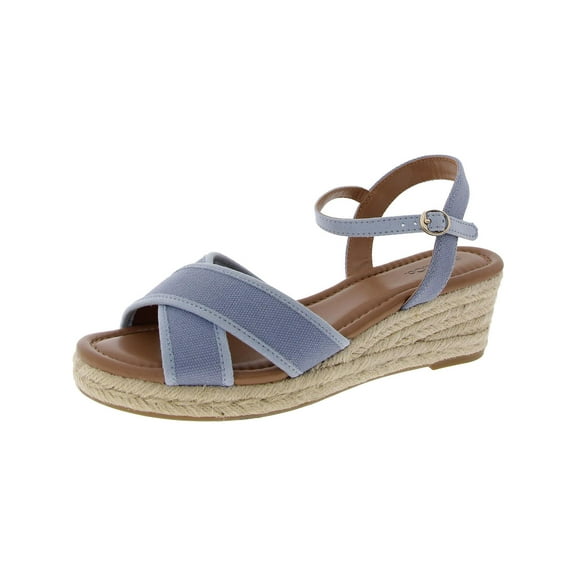Style & Co. Womens Leah Adjustable Canvas Wedge Sandals