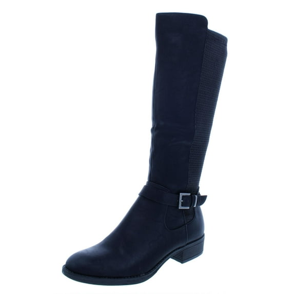 Style & Co. Womens Luciaa Faux Leather Knee-High Riding Boots