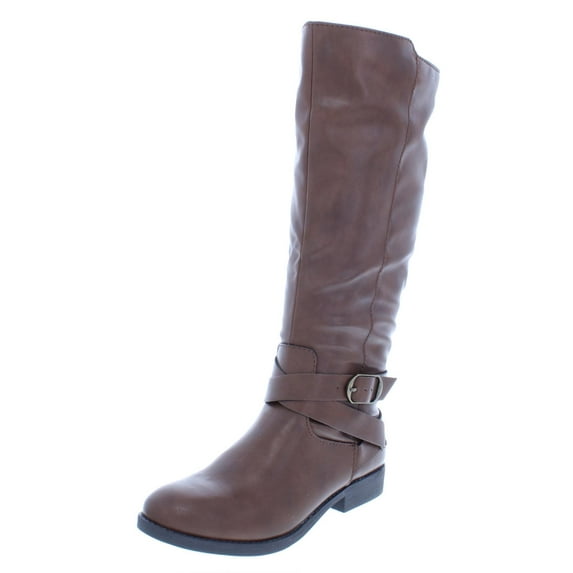 Style & Co. Womens Madixe Faux Leather Knee High Riding Boots