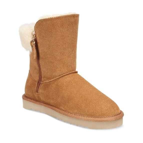 Style & Co. Womens Maevee Leather Ankle Winter & Snow Boots