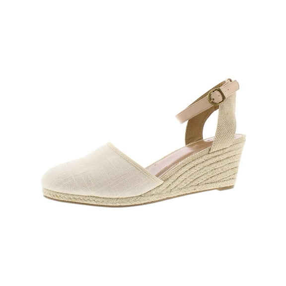Style & Co. Womens Mailena Canvas Ankle Wedge Sandals