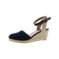 thumbnail image 1 of Style & Co. Womens Mailena Faux Leather Metallic Wedge Sandals, 1 of 2