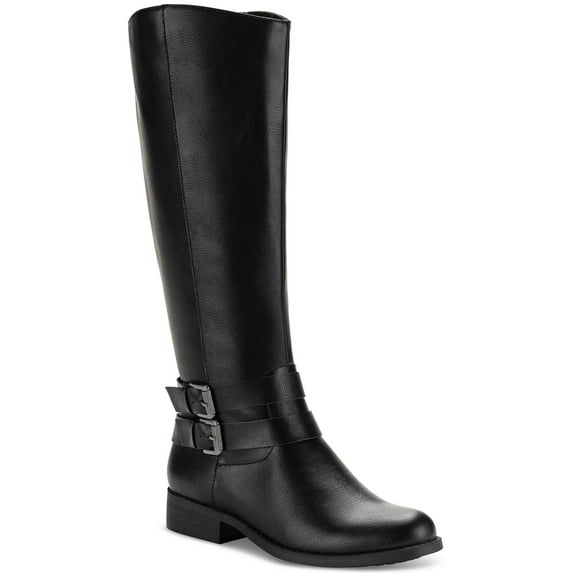Style & Co. Womens MaliaWC Faux Leather Buckle Mid-Calf Boots