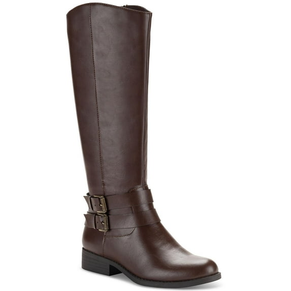Style & Co. Womens MaliaWC Faux Leather Buckle Mid-Calf Boots