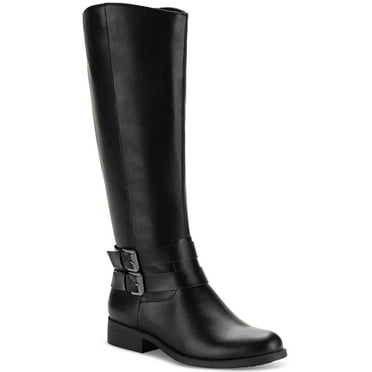 INC Womens Silver Sequined Zipper Accent Ipiriah Round Toe Stacked Heel Western Boot M