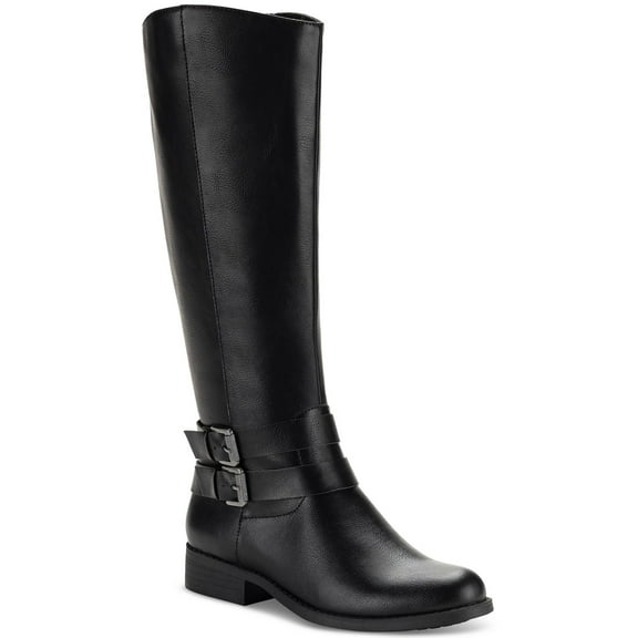 Style & Co. Womens Maliaa Faux Leather Riding Knee-High Boots
