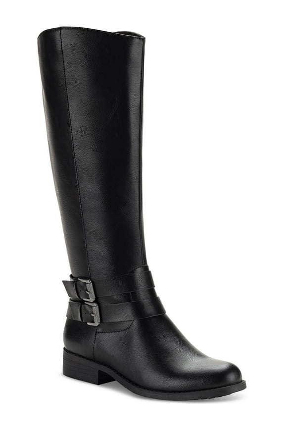 Womens Maliaa Faux Leather Riding Knee-High Boots