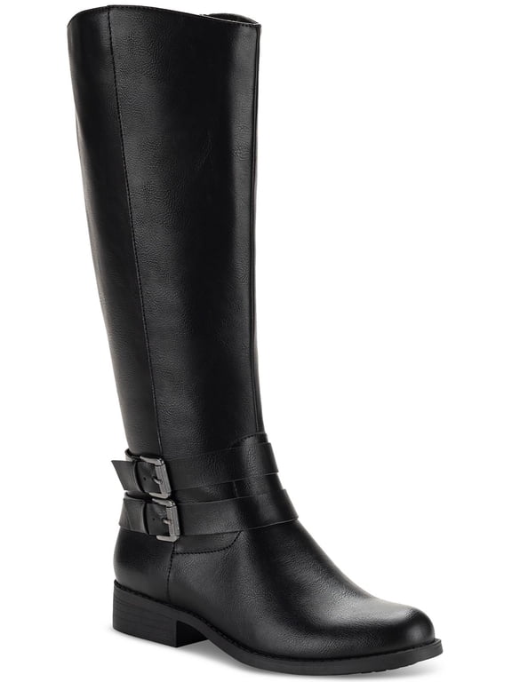 Womens Maliaa Faux Leather Riding Knee-High Boots