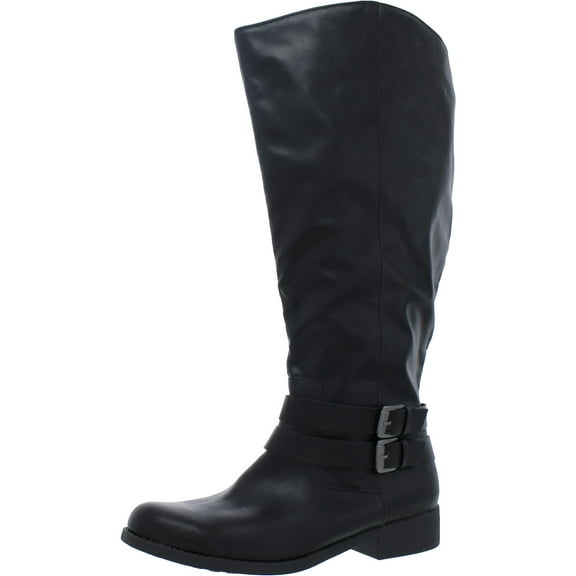 Style & Co. Womens Maliaa Wide Calf Round Toe Mid-Calf Boots